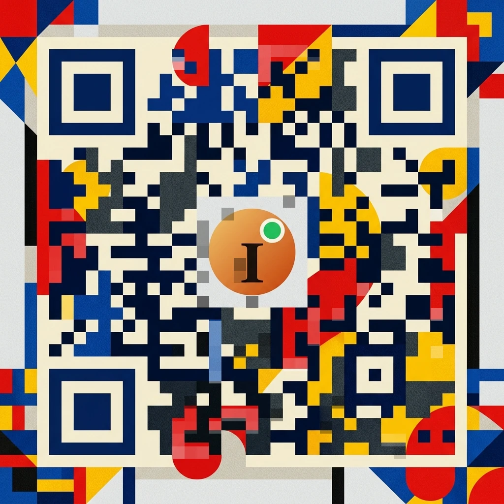 Bauhaus bold QR code template