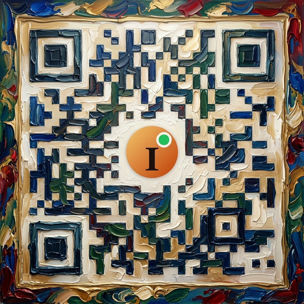 Oil impasto QR code template