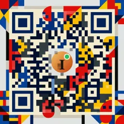 Bauhaus bold QR code style