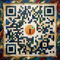 Oil impasto QR code style